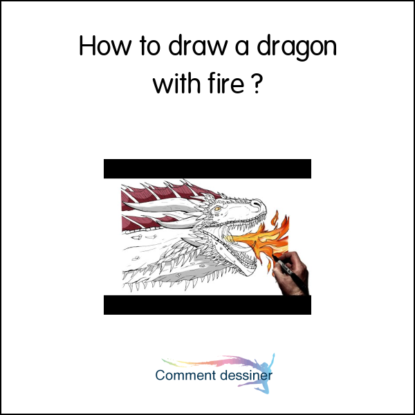 How to draw a dragon with fire